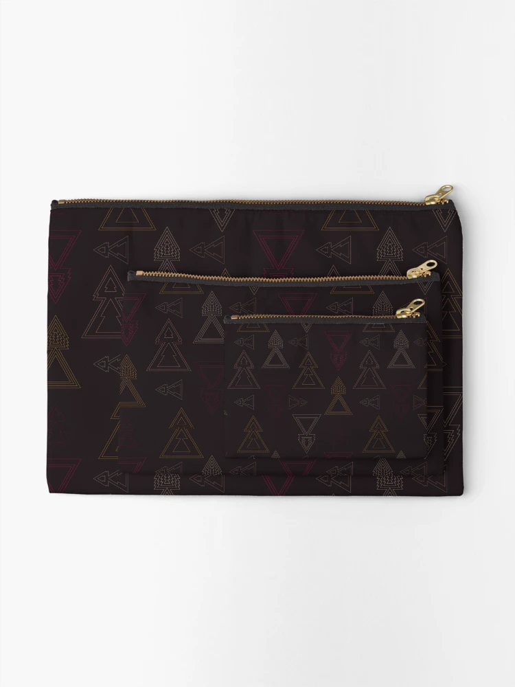 Thumbnail 2 of 4, Zipper Pouch, Triangular Pattern designed and sold by TM Selvam.