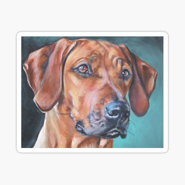 Rhodesian Ridgeback Fine Art Painting Sticker
