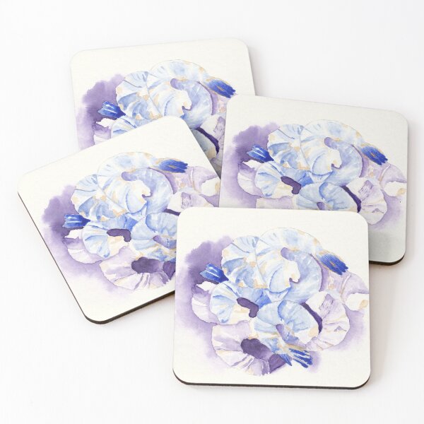 Item preview, Tiger Shrimp Tiger Prawns in watercolor food art designed and sold by The Elderberry Blossom.