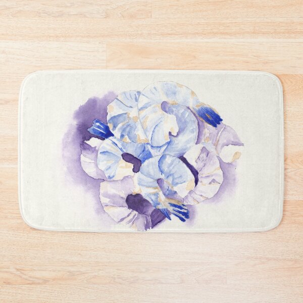 Item preview, Tiger Shrimp Tiger Prawns in watercolor food art designed and sold by The Elderberry Blossom.