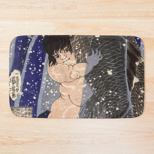 Item preview, Utagawa Kuniyoshi - Sakata Kaidōmaru struggling with a giant carp under a waterfall designed and sold by Hangastudio.
