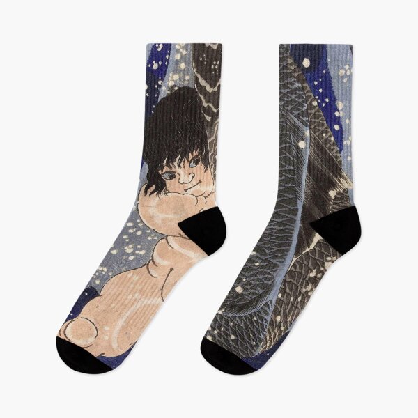 Item preview, Utagawa Kuniyoshi - Sakata Kaidōmaru struggling with a giant carp under a waterfall designed and sold by Hangastudio.