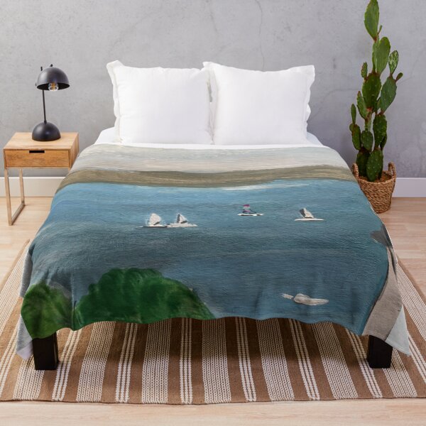 Item preview, Sailing Boats on a Calm Sea at Shanklin Isle of Wight designed and sold by Jeffrey Louis Salkilld.