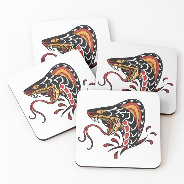 Item preview, Black snake, traditional style tattoo / old school / traditional snake designed and sold by Saphirtattoos.