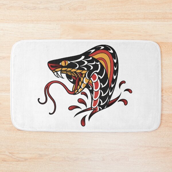 Item preview, Black snake, traditional style tattoo / old school / traditional snake designed and sold by Saphirtattoos.