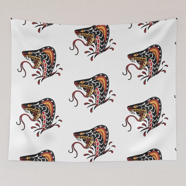 Item preview, Black snake, traditional style tattoo / old school / traditional snake designed and sold by Saphirtattoos.