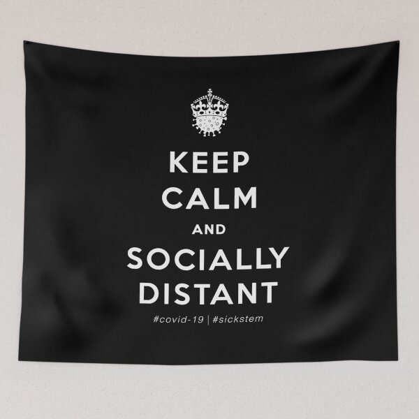 Item preview, keep calm and socially distant  designed and sold by filippobassano.