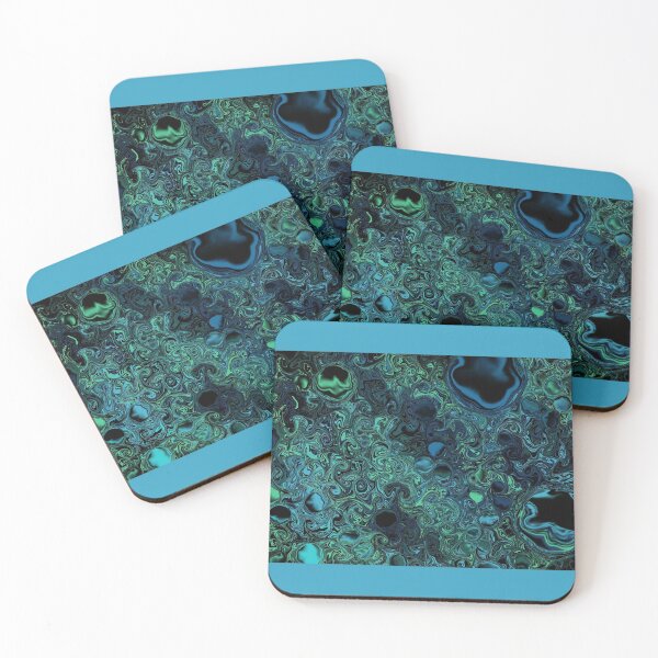 Item preview, Metallic pour in blues and greend designed and sold by catapat60.