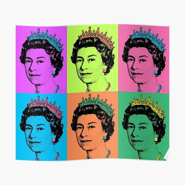 Queen Elizabeth II England British Poster