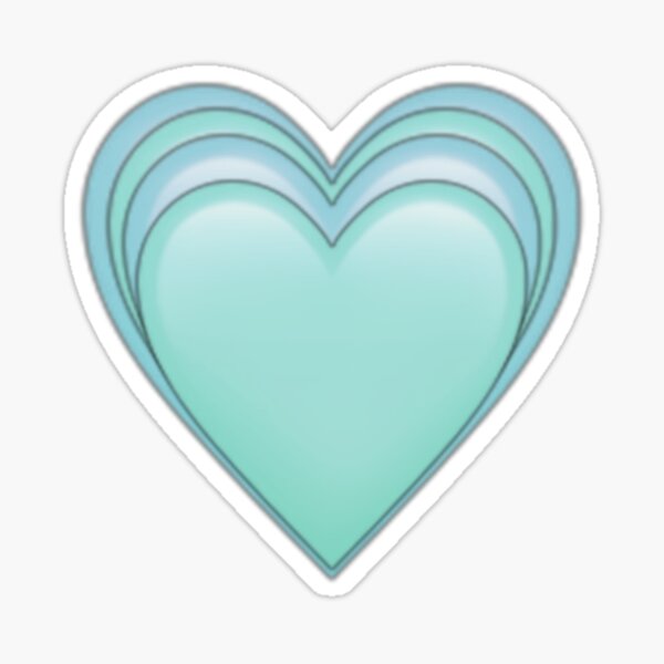 Sticker Blaues Herz Emoji Redbubble