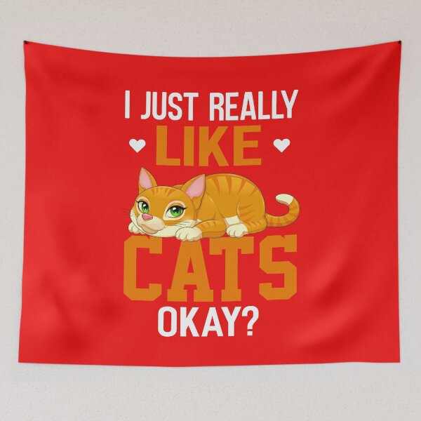 Item preview, I Just Really Like Cats Okay? designed and sold by fantasyy.
