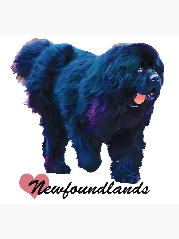 "I Love Newfoundlands" Poster for Sale by itsmechris Redbubble