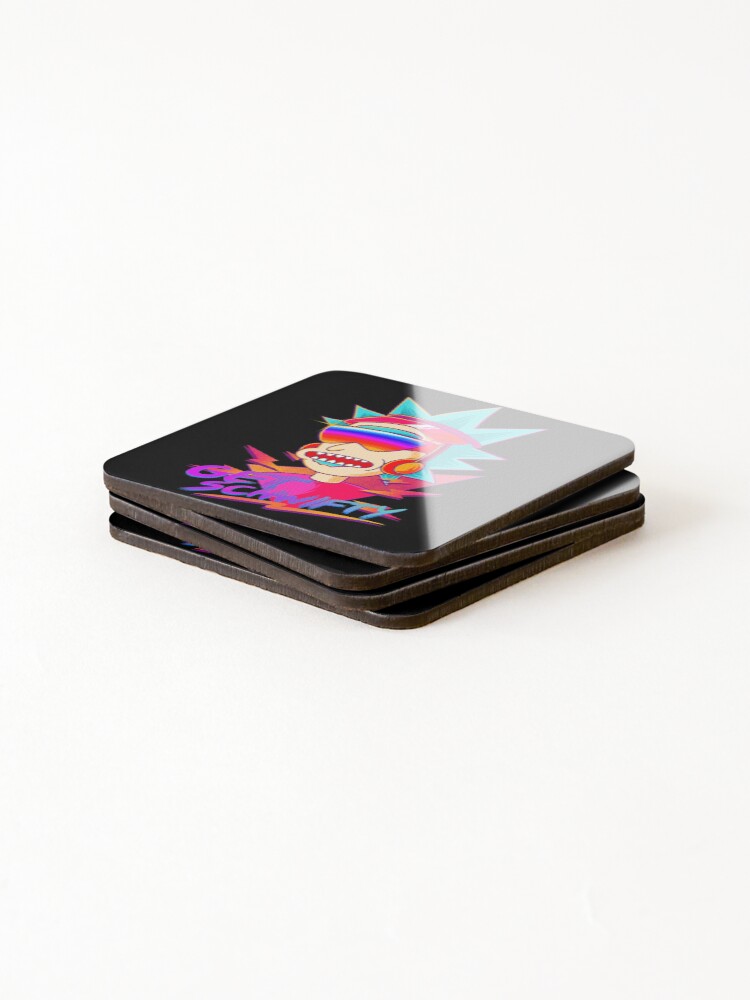 Alternate view of get schwifty Rick and Morty retro Coasters (Set of 4)