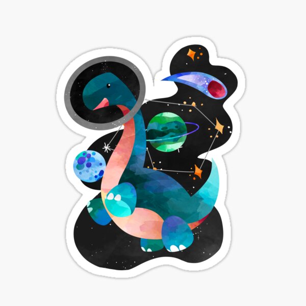 Item preview, Watercolor Space Dinosaurs Galaxy Pattern designed and sold by SamAnnDesigns.
