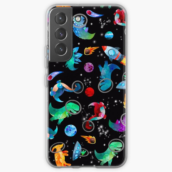 Watercolor Space Dinosaurs Galaxy Pattern Samsung Galaxy Soft Case