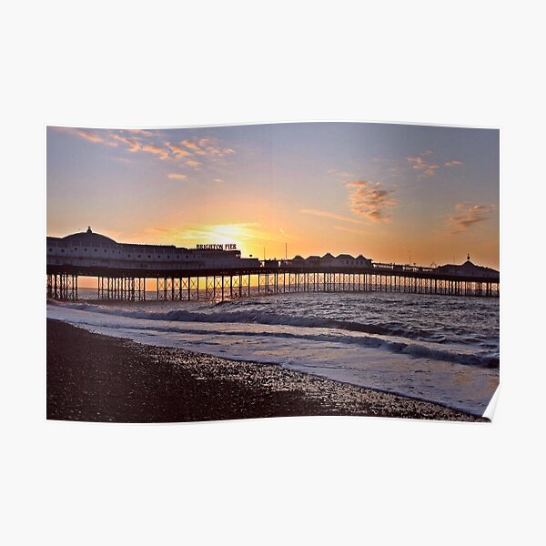 Sunrise behind Palace Pier Poster