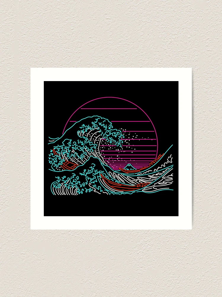 人気ブランド新作豊富 Great Neon Wave - Great Wave Off Kanagawa - Vintage アート・デザイン・音楽