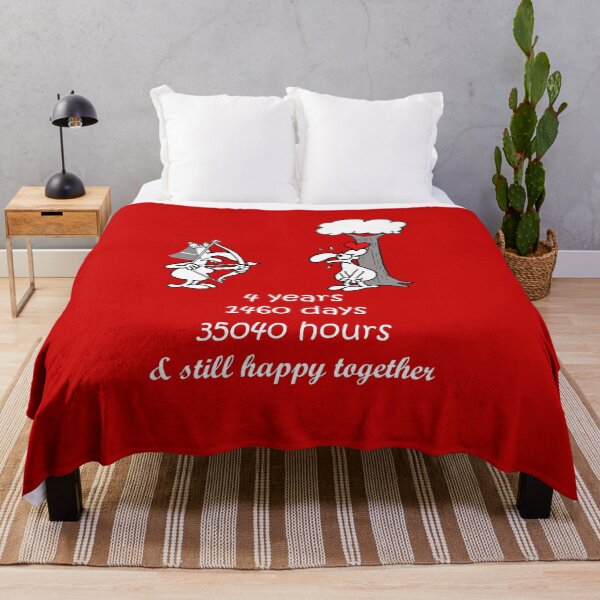 Item preview, 4th Wedding Anniversary Gift For Him Her 4 Years Together 4 Years Of Marriage Anniversary Funny Couple Matching designed and sold by FunnySunny T-Shirts.