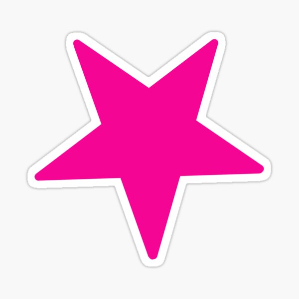 Pink Star Sticker For Sale By Larakoelliker Redbubble