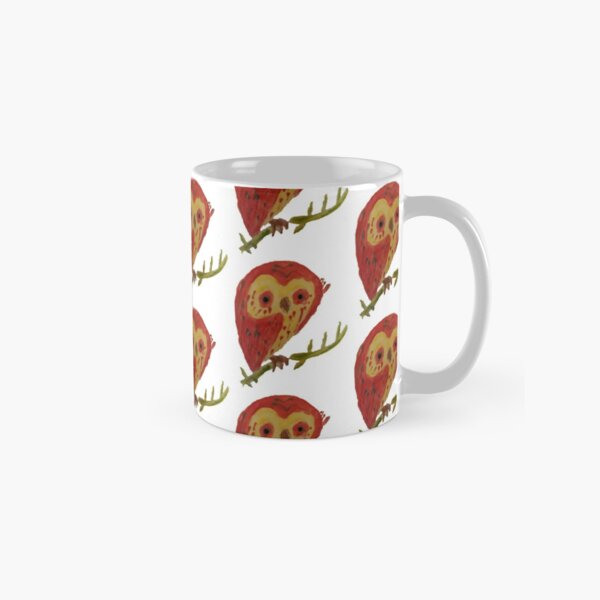 Kooky Heart Owl on a Branch Classic Mug