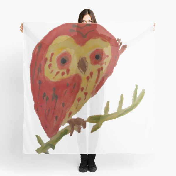 Kooky Heart Owl on a Branch Scarf