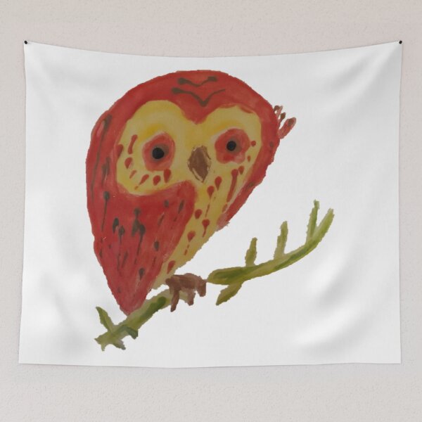 Item preview, Kooky Heart Owl on a Branch designed and sold by Jeffrey Louis Salkilld.