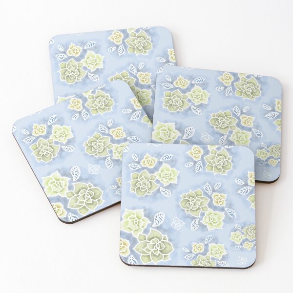 Aperçu de l'œuvre Design 154 bleu olive vert floral créée et vendue par artbylucie.