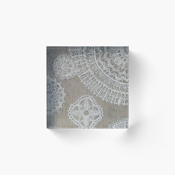 Lace cover Acrylic Block