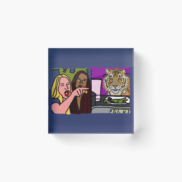 Item preview, Woman Yelling At Cat Memes with a Tiger designed and sold by ellenhenry.