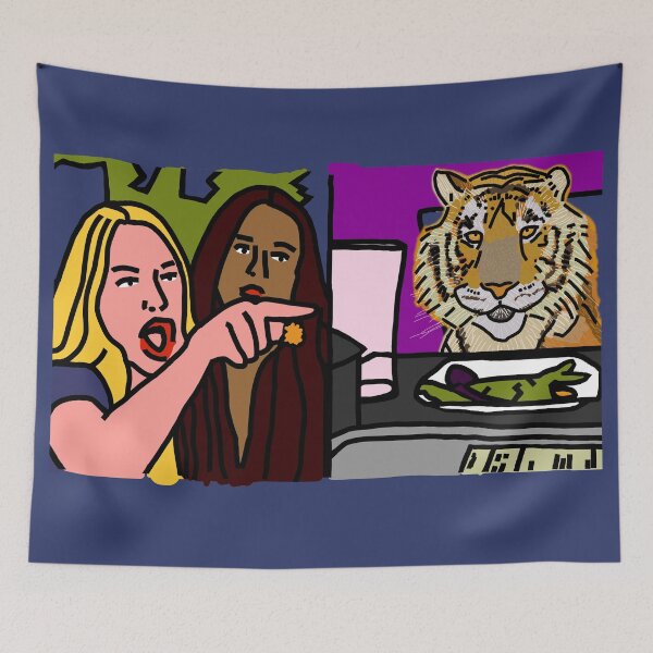 Item preview, Woman Yelling At Cat Memes with a Tiger designed and sold by ellenhenry.