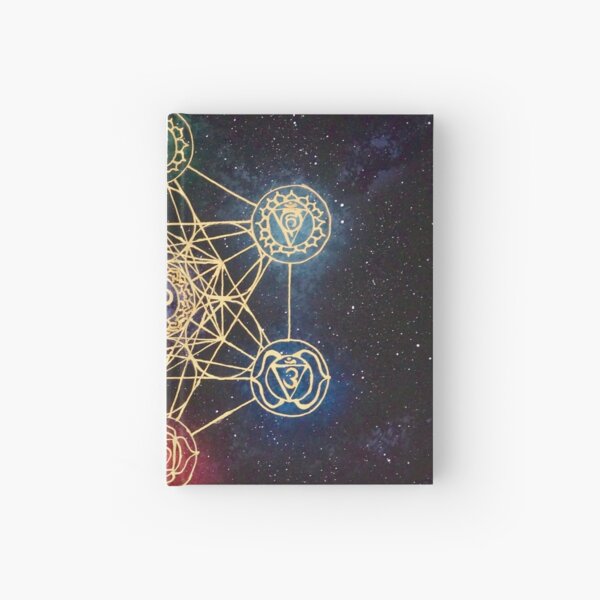 Sacred Geometry - Metatron's Cube with Chakras Hardcover Journal