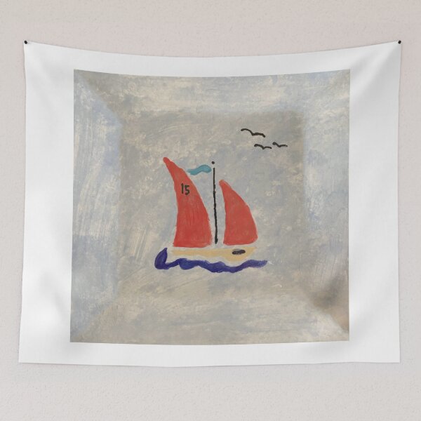 Item preview, Red Sails on a Little Racing Boat designed and sold by Jeffrey Louis Salkilld.