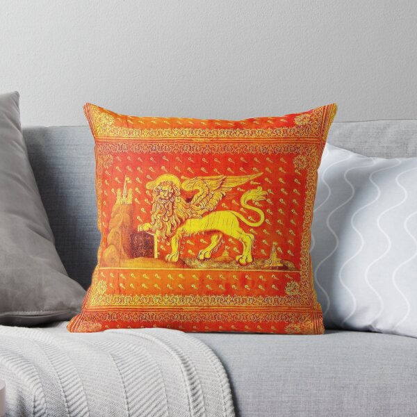 VENICE. Flag of Republic of Venice. (Detail). Throw Pillow