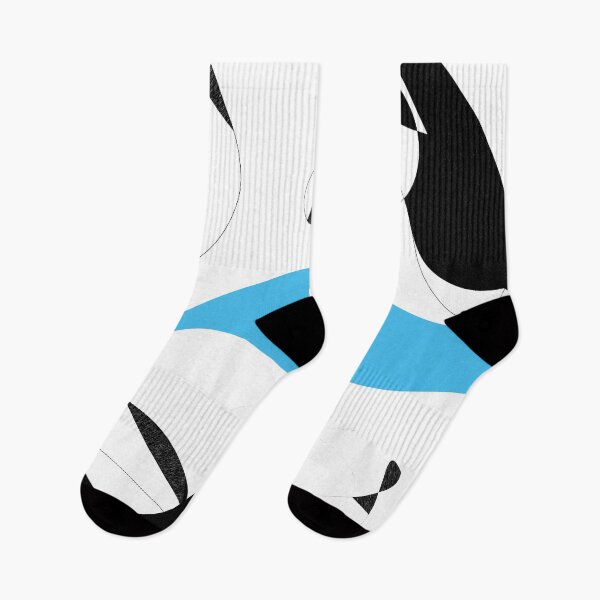 Item preview, Minimalist Black and White Blue Curves Lines designed and sold by oursunnycdays.