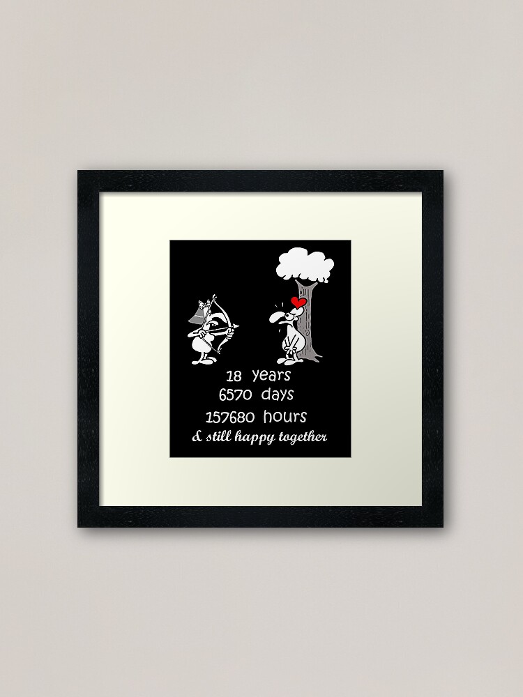 &quot;18th Wedding Anniversary Gift For Him Her 18 Years