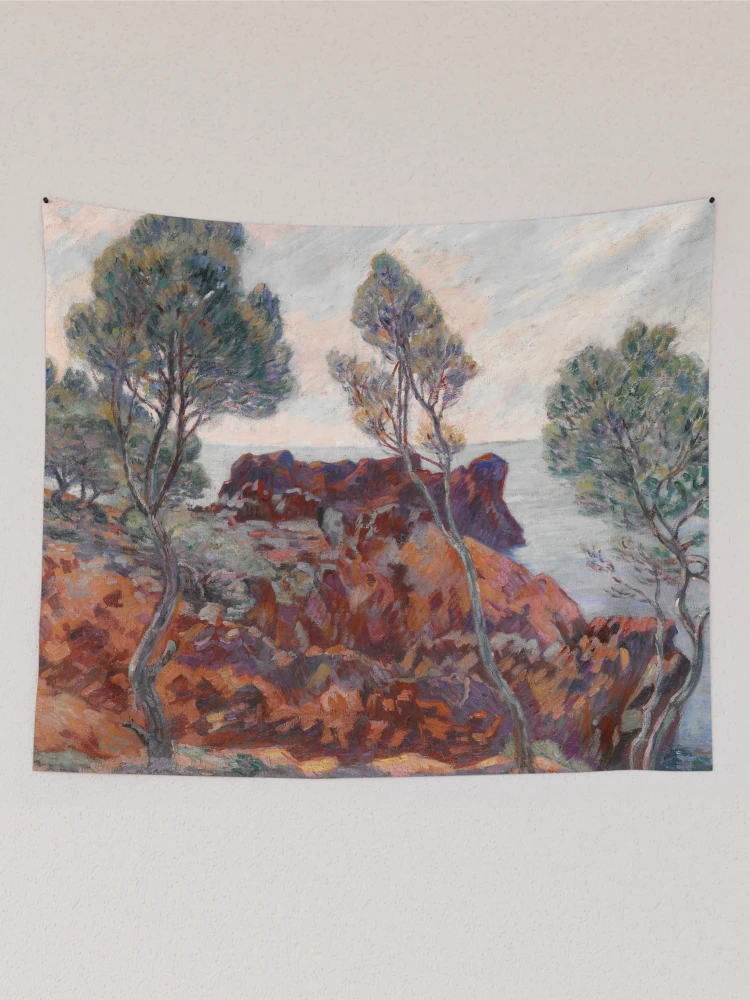 Thumbnail 2 von 3, Wandbehang, Armand Guillaumin - Agay - Les Roches Rouges designt und verkauft von Impressionist Masters.