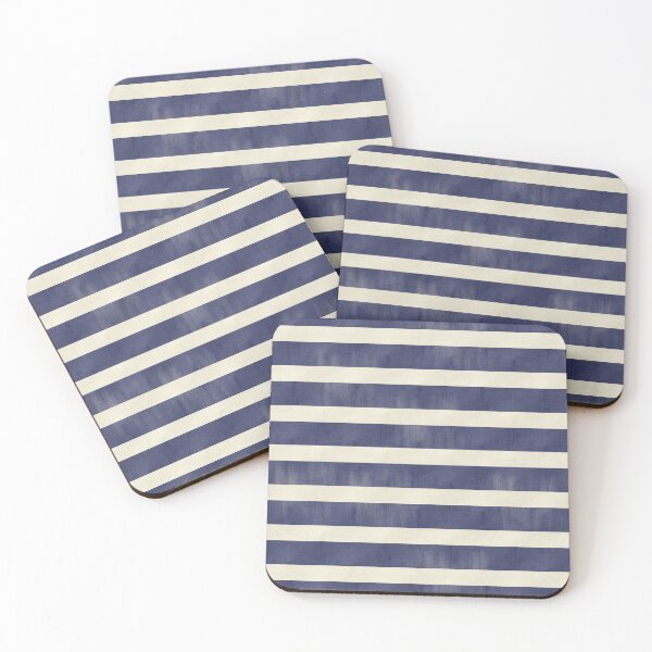 Item preview, Navy Blue Wide Stripes Pattern designed and sold by whimseydesigns.