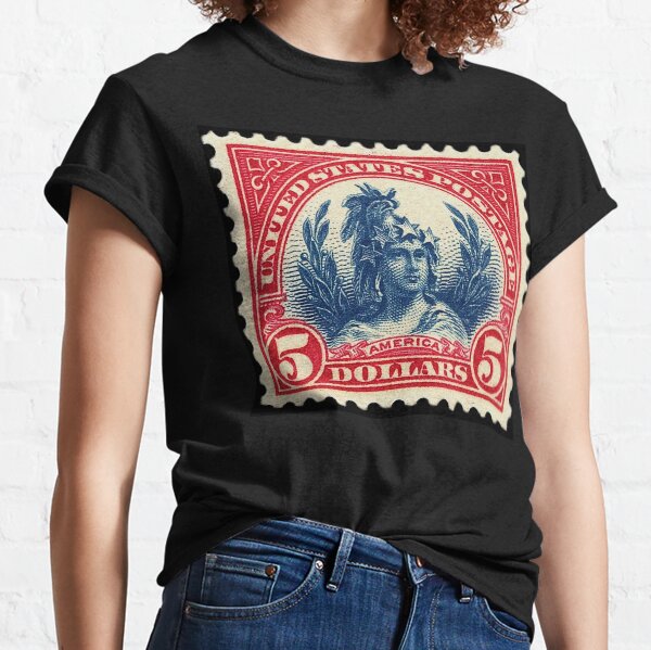 USA STAMP. 1923 Freedom. $5, blue and red. Classic T-Shirt
