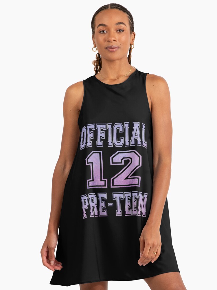 Official 12 Preteen Sweet 12th Birthday Gift for Girls print" A-Line Dress  for Sale by Grabitees | Redbubble