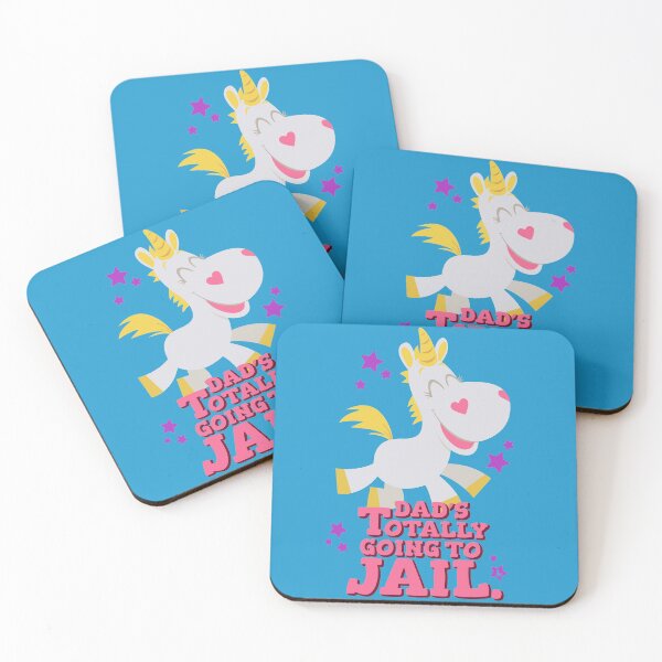 Item preview, Dad's Totally Going to Jail Buttercup the Unicorn designed and sold by LlamaWrangler.