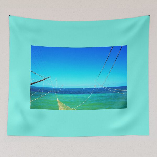 Item preview, Scenery from a Trabocco with blue sky and magnificent sea designed and sold by Kristina Drozd.