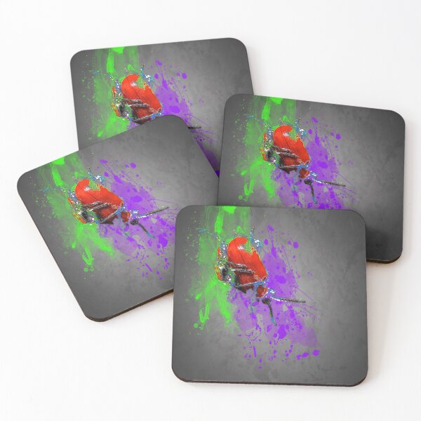 Item preview, Scarlet Lilly Beetle Modern Art Colour splash  designed and sold by Darren Wilkes.