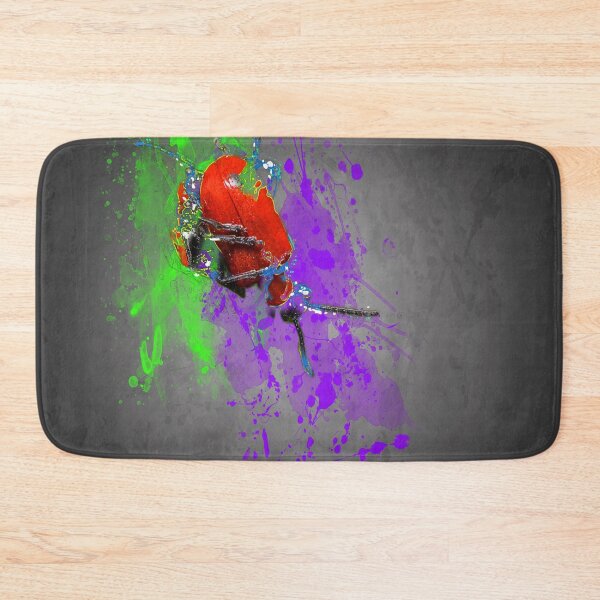 Item preview, Scarlet Lilly Beetle Modern Art Colour splash  designed and sold by Darren Wilkes.