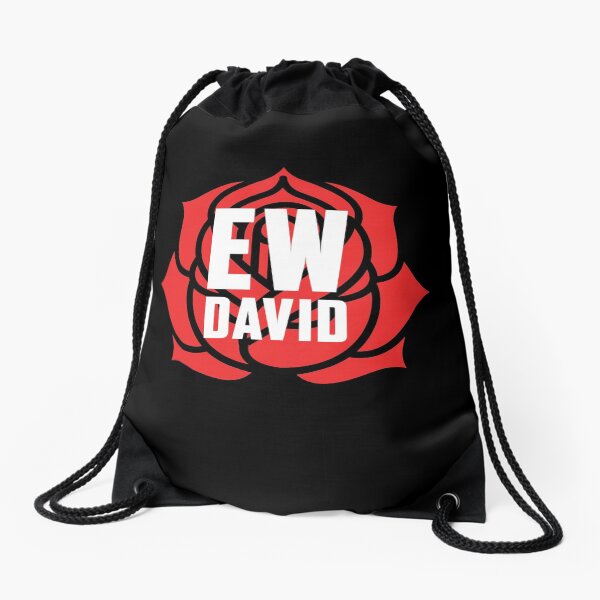 Ew David Rose Typography Drawstring Bag