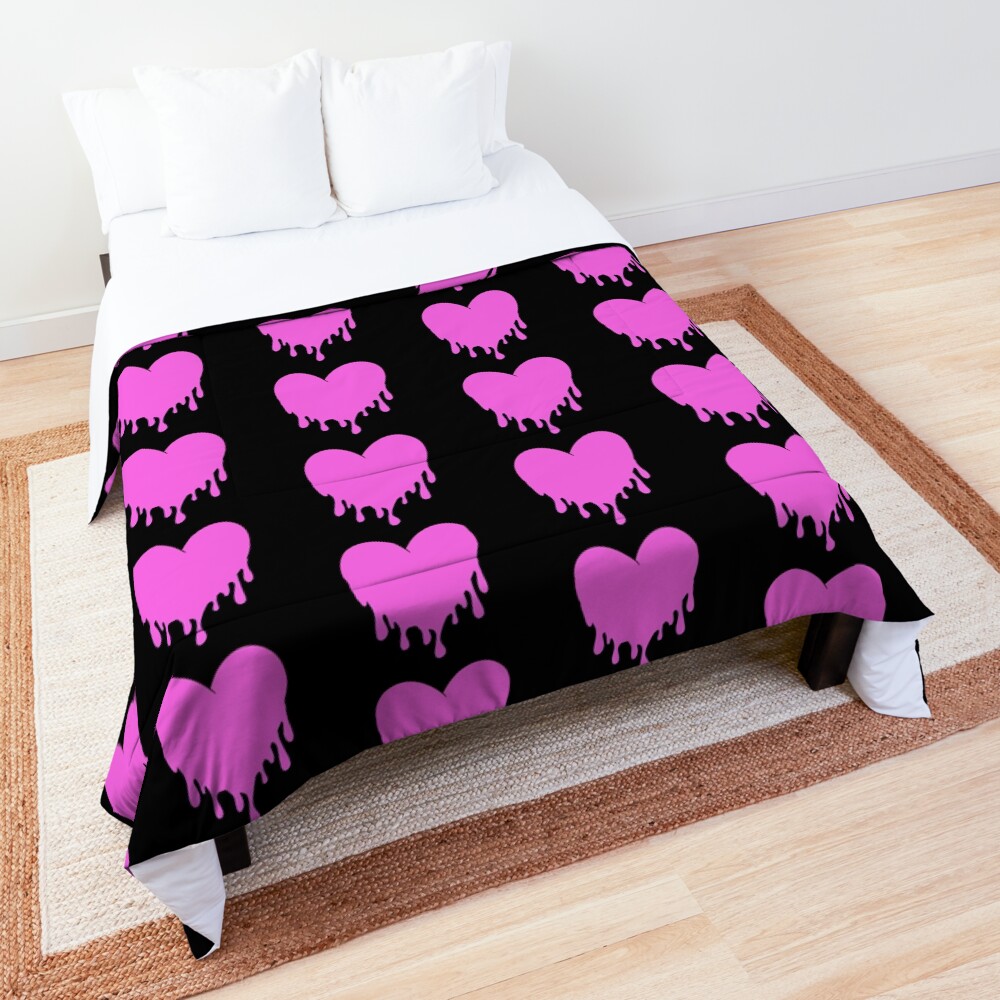 "Pink Heart" Comforter by SuperDX Redbubble