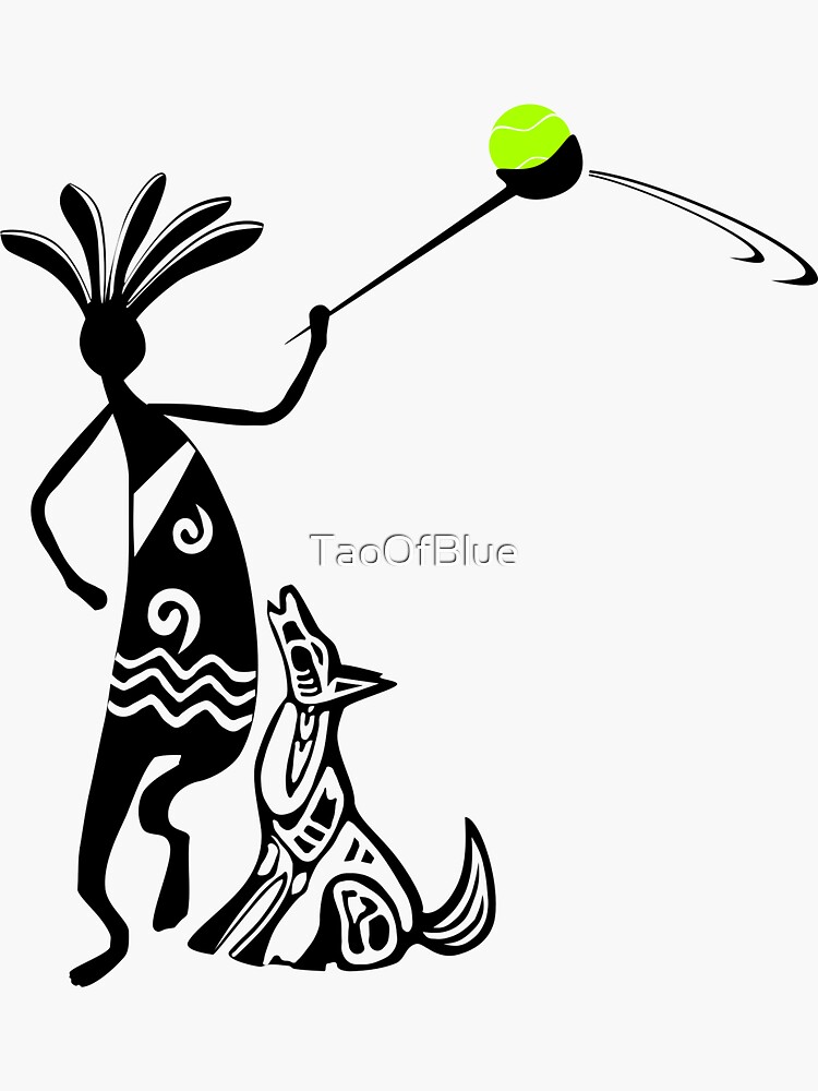 Kokopelli and Dog by TaoOfBlue