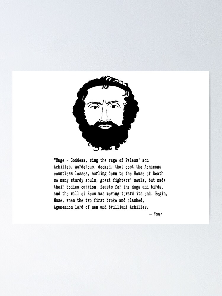 Poster Citation D Homere Par Deadwriters Redbubble