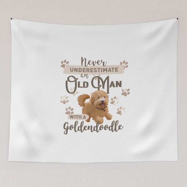 Item preview, Never Underestimate An Old Man With A Goldendoodle designed and sold by AscendMerch.