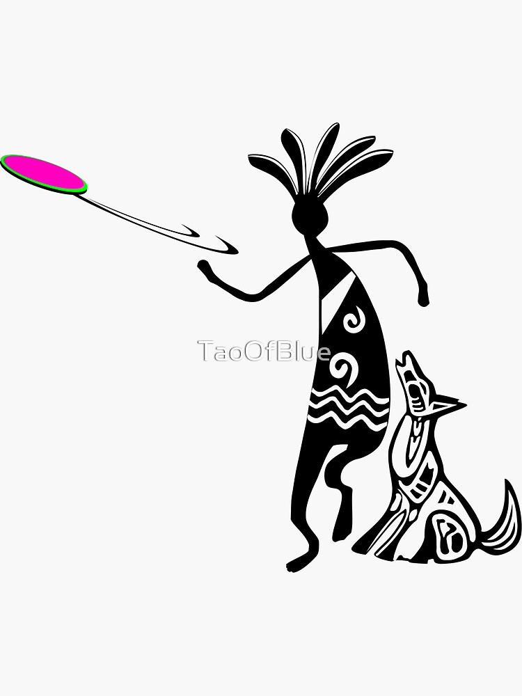 Kokopelli and Dog by TaoOfBlue