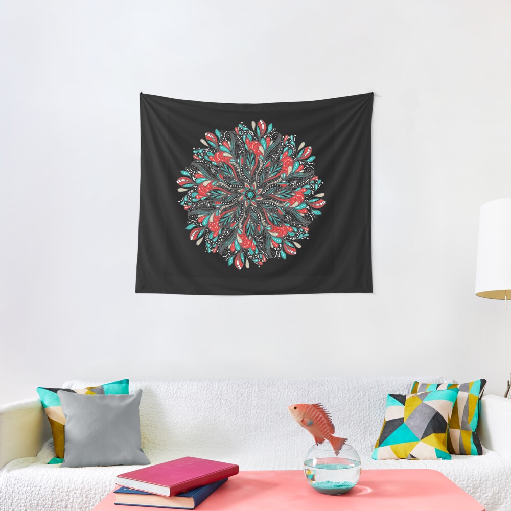 Mandala Flowers Tela decorativa